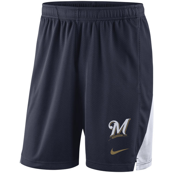 Men's Milwaukee Brewers Navy Franchise Performance Shorts
